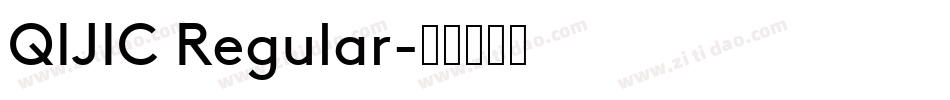 QIJIC Regular字体转换